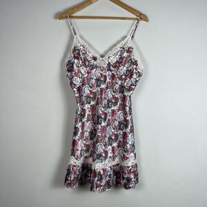 VTG Victorias‎ Secret Gold Label Slip Medium Babydoll Coquete Floral 90s Y2K